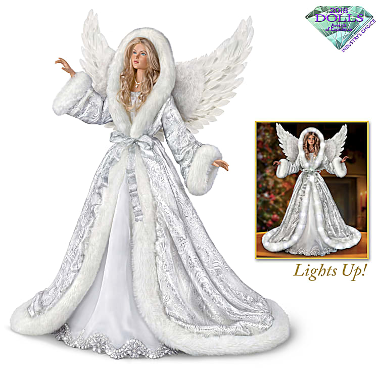 Collectors Edition Silent Night Angel Musical Illuminated Portrait Doll