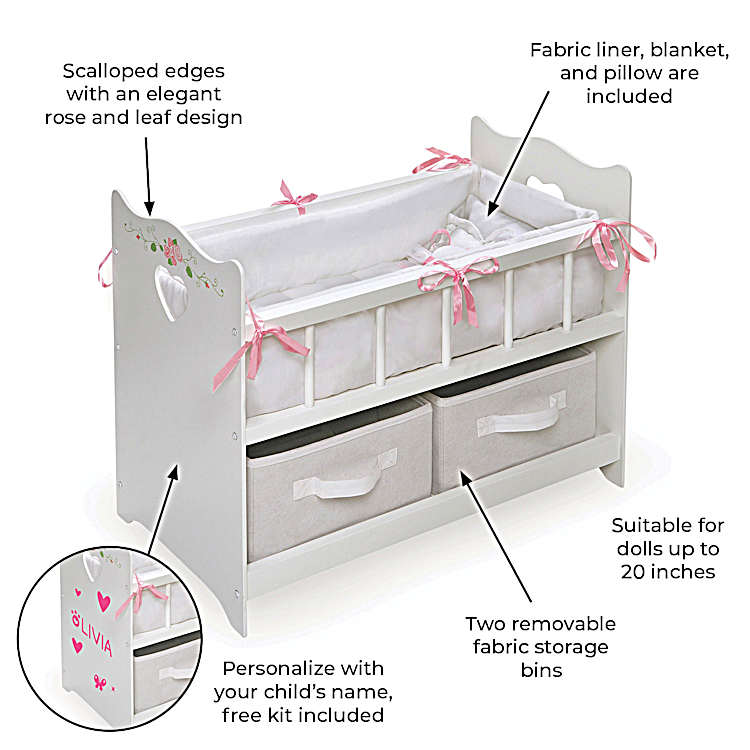 White baby doll crib cheap