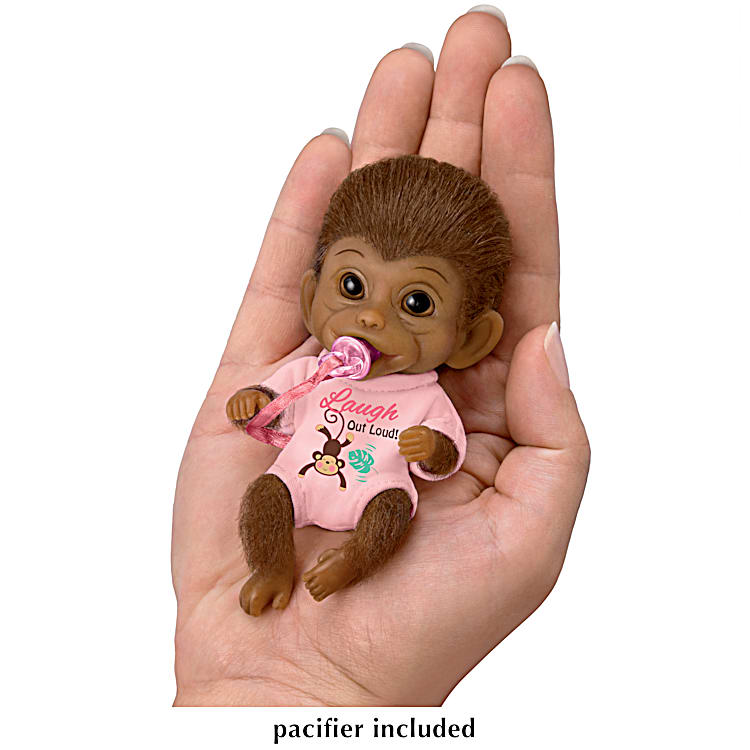 Happy Little Handfuls Miniature Silicone Monkey Doll Collection