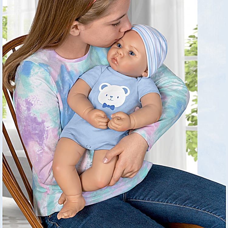 Baby doll with pacifier deals