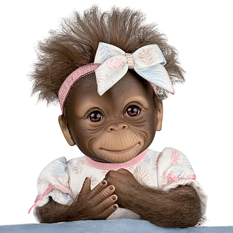 So Truly Real Keiko Lifelike Monkey Doll With Hand Applied Mohair Makes 5 Unique Sounds Depending On How You Hold Her