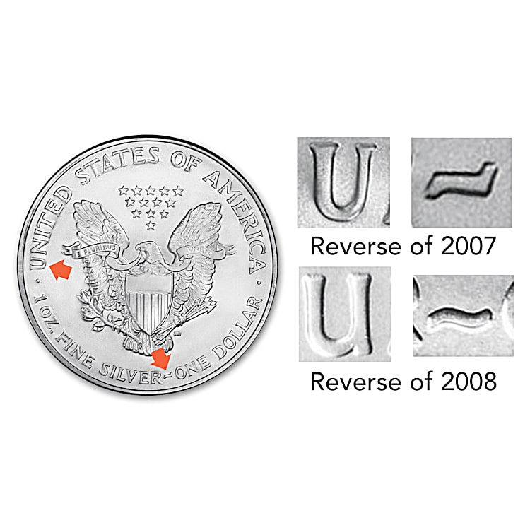 2023 American Silver Eagle - Mint Error- Reverse Struck Thru