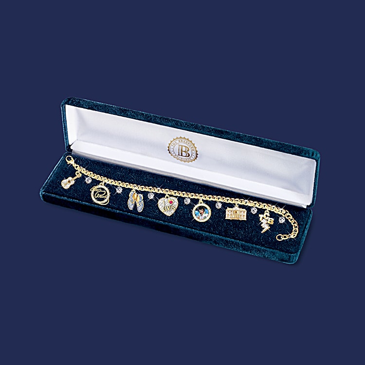 Bradford exchange elvis charm bracelet deals
