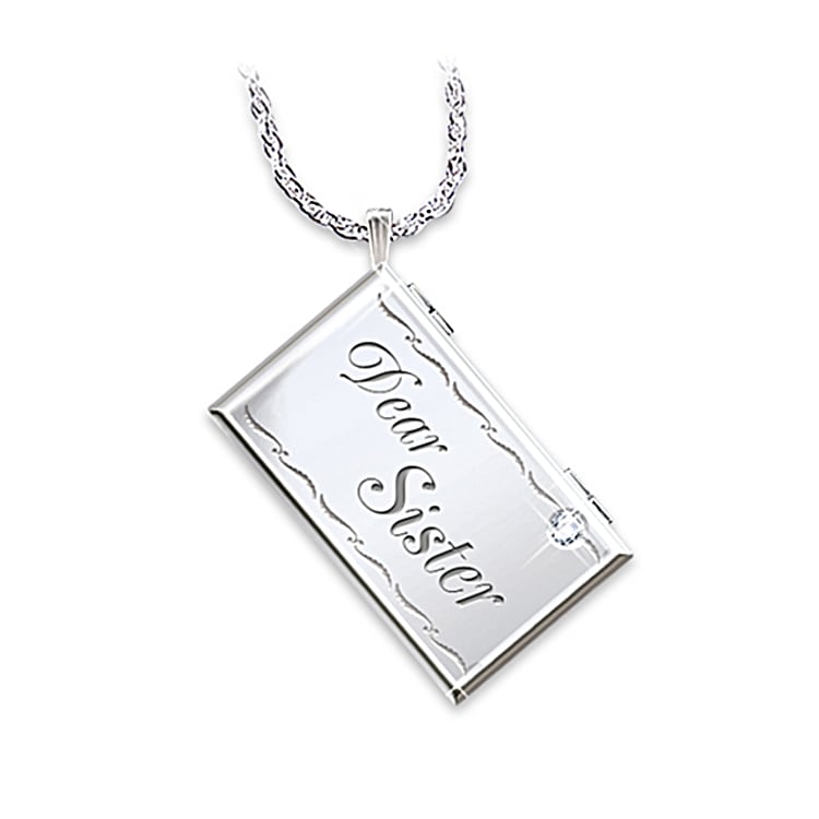 Locket necklace sales for sisters