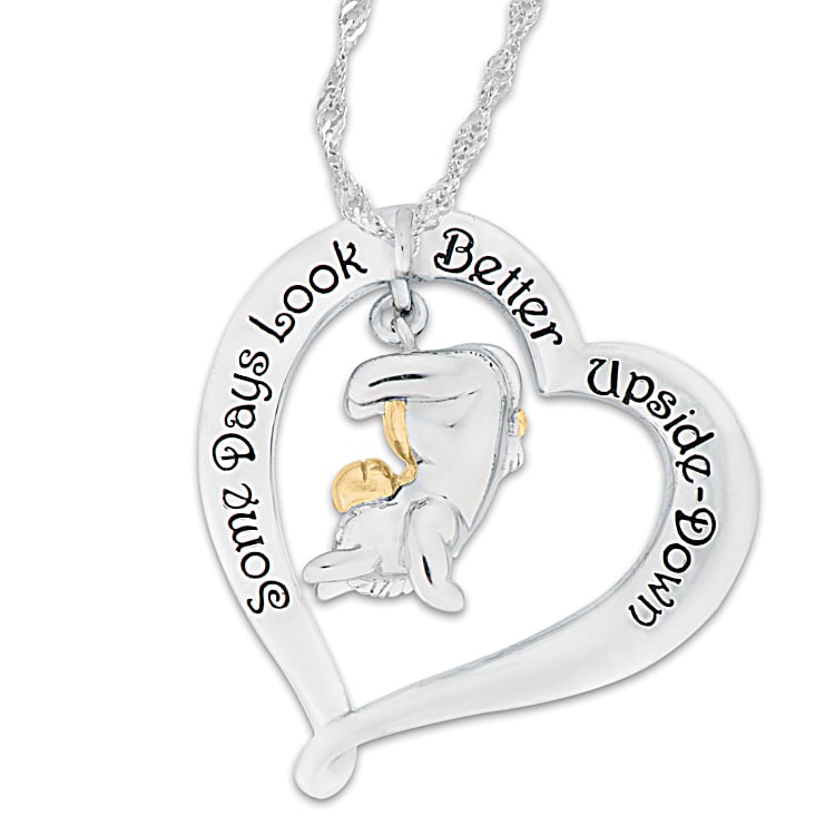 Licensed Disney Eeyore Ladies' Pendant: Disney Eeyore 'Some Days Look  Better Upside Down' Pendant