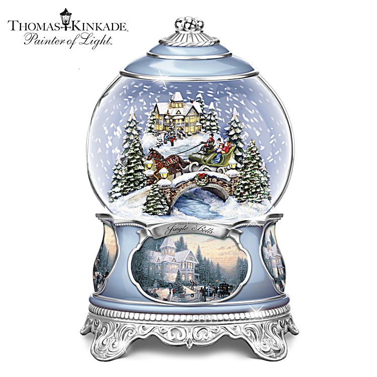 定番の中古商品 Kinkade Thomas Jingle Snowglobe Musical Christmas Bells その他
