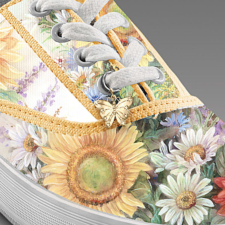 Lena Liu Artistically Designed Canvas Sneakers Sunflower Splendor