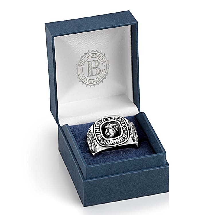 USMC Semper Fi Personalized Mens Ring
