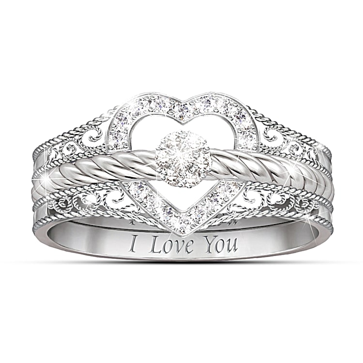 Rings with hearts on them top