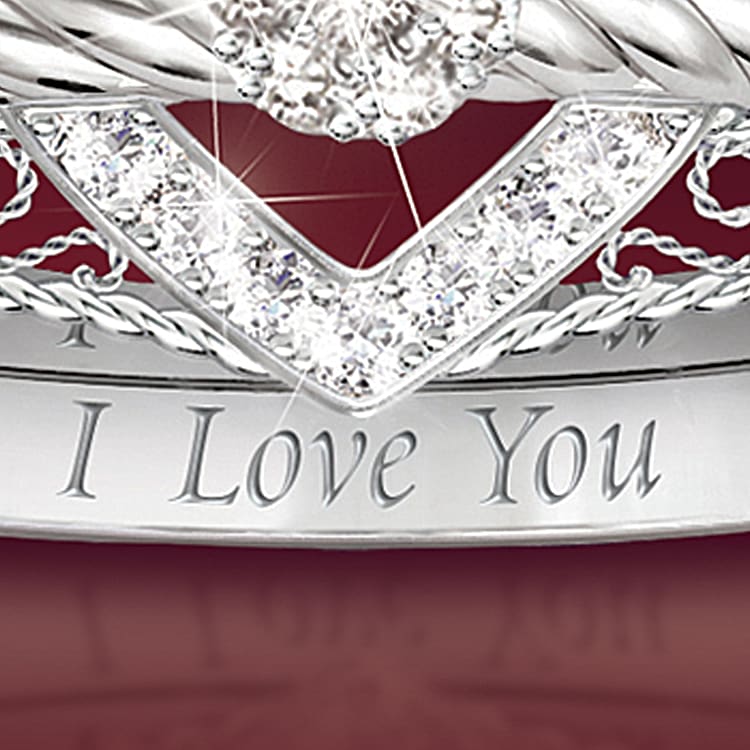 Bradford exchange diamond stacking rings hotsell
