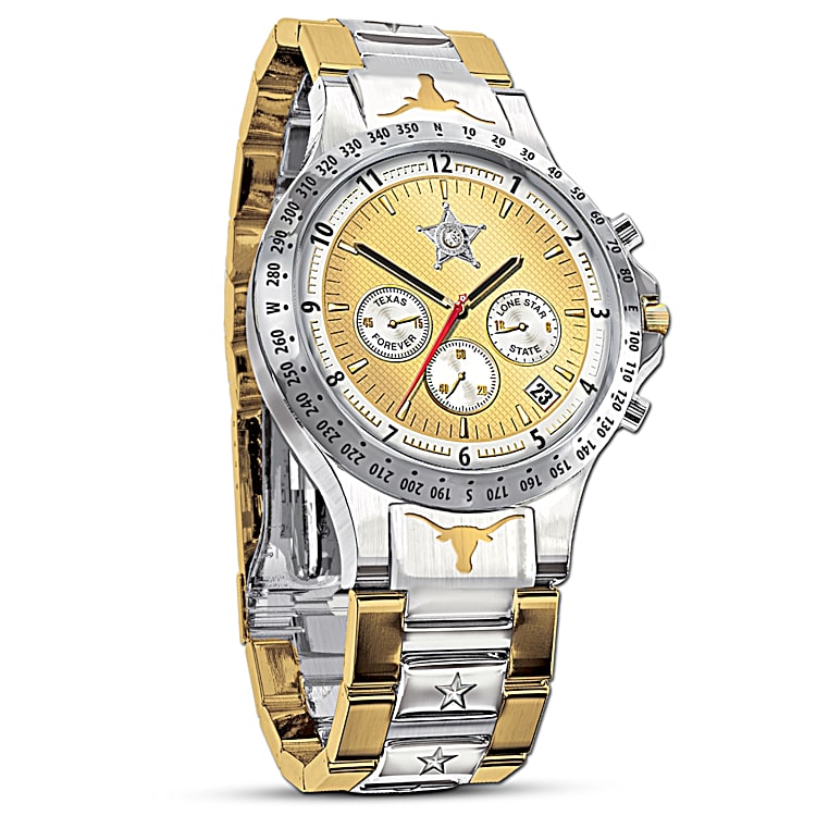 Texas Lone Star Diamond Mens Watch