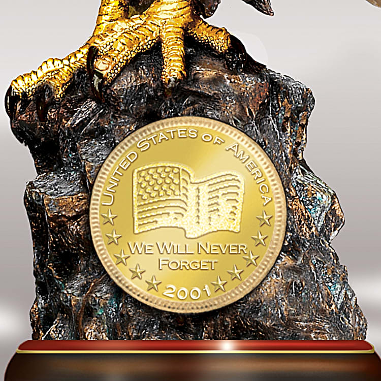 We Will Never Forget: Patriotic Eagle Sculpture