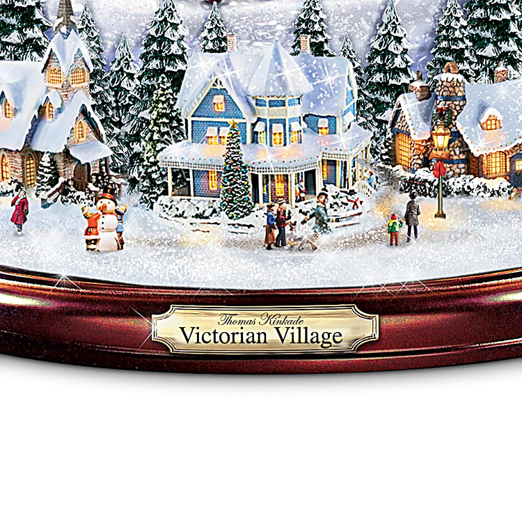 トーマスキンケード ビクトリアンクリスマスビレッジ クノーグローブ スノードーム Thomas Kinkade Victorian Christmas Village Snowglobe