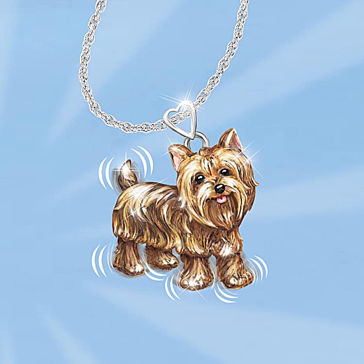 Dog Lovers Diamond Pendant Necklace: Playful Pup Dog Lovers Diamond Pendant Necklace: Playful Pup
