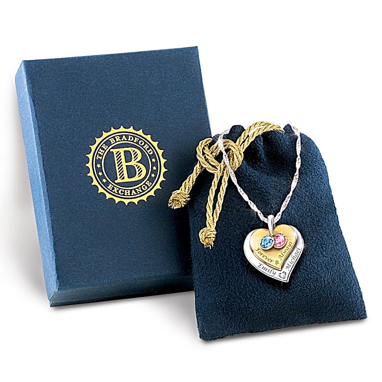 Forever together diamond and birthstone pendant shop