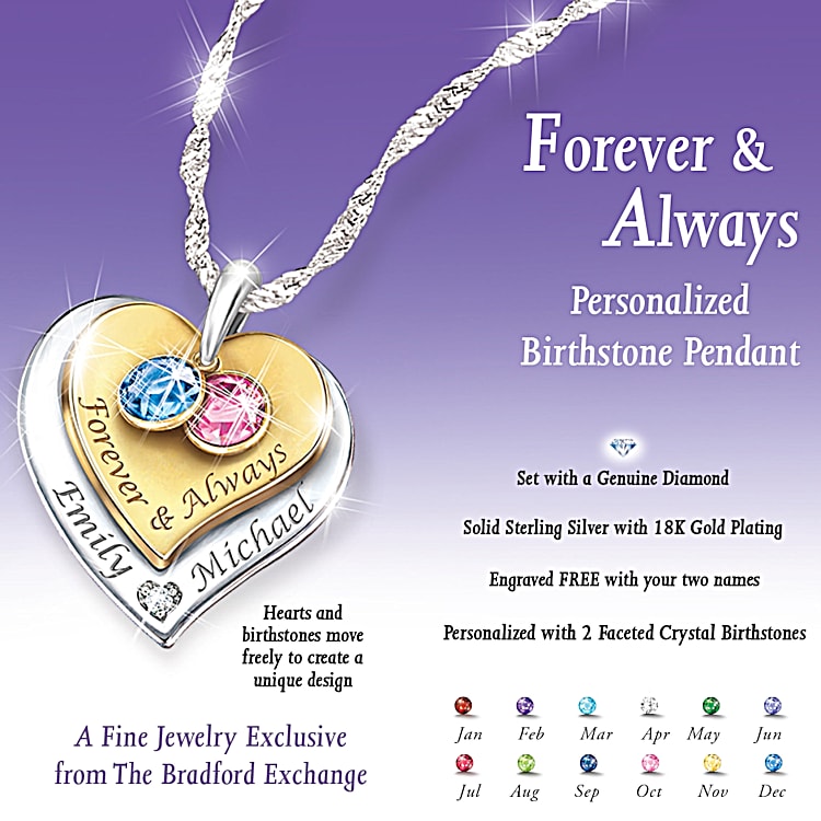 Birthstone necklace for couples deals