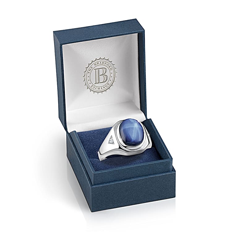 Mens star sapphire ring store