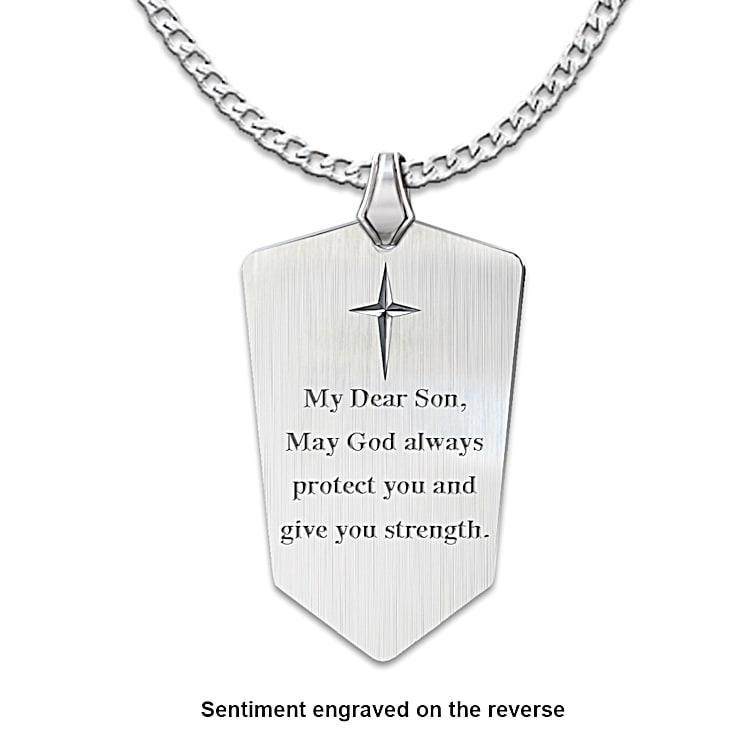 Engraved necklace for son clearance