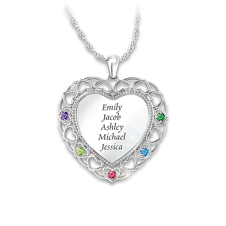 Necklace for grandma with grandkids names top