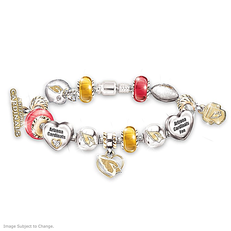 NFL Arizona Cardinals Charm Bracelet Go Cardinals 1 Fan
