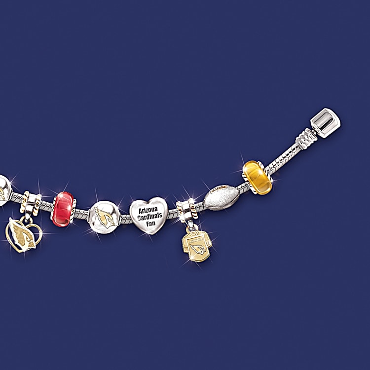 Go Cardinals! #1 Fan Charm Bracelet