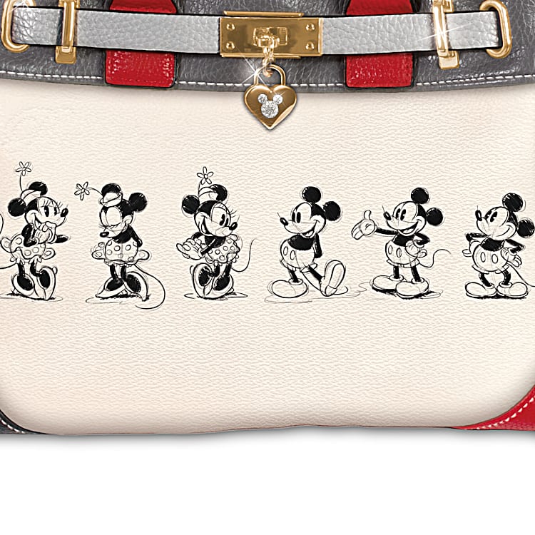 Disney Mickey Mouse And Minnie Mouse Love Story Handbag - The