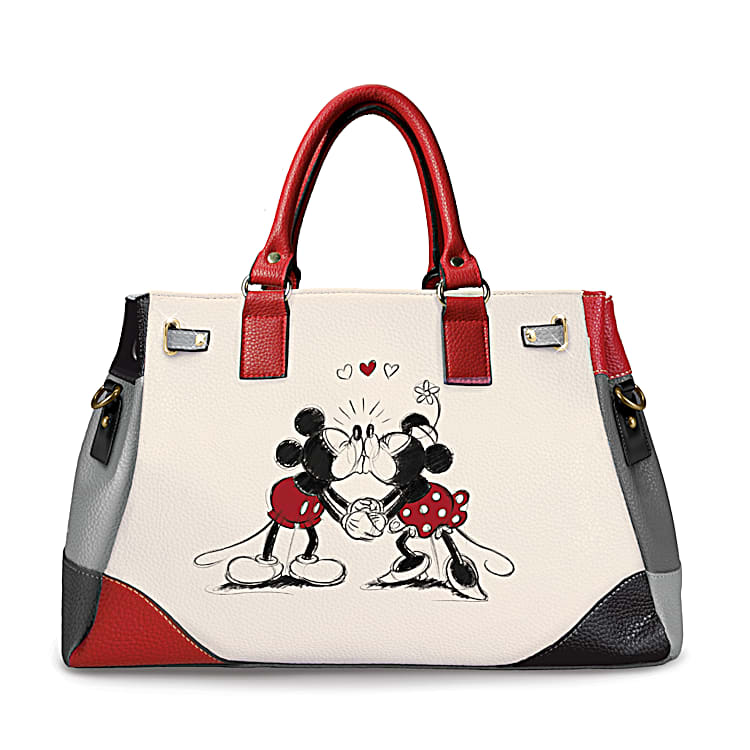 Disney Mickey Mouse And Minnie Mouse Love Story Handbag - The