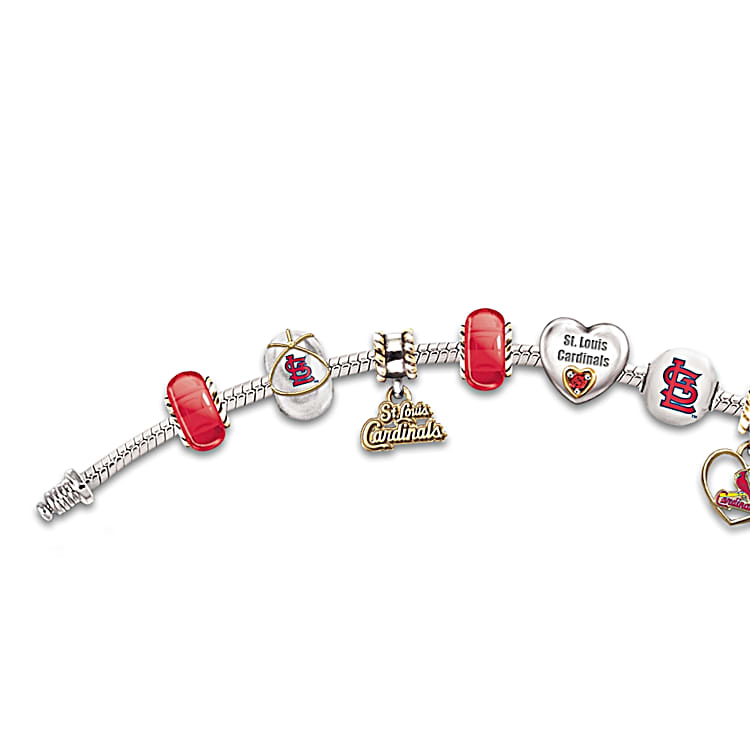 St. Louis Cardinals Cap Charm Compatible With Pandora Style Bracelets. Can  also be worn as a necklace (Included.)