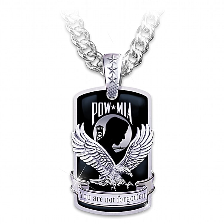 Necklace: Never Forgotten Missing U.S. Soldier Dog Tag