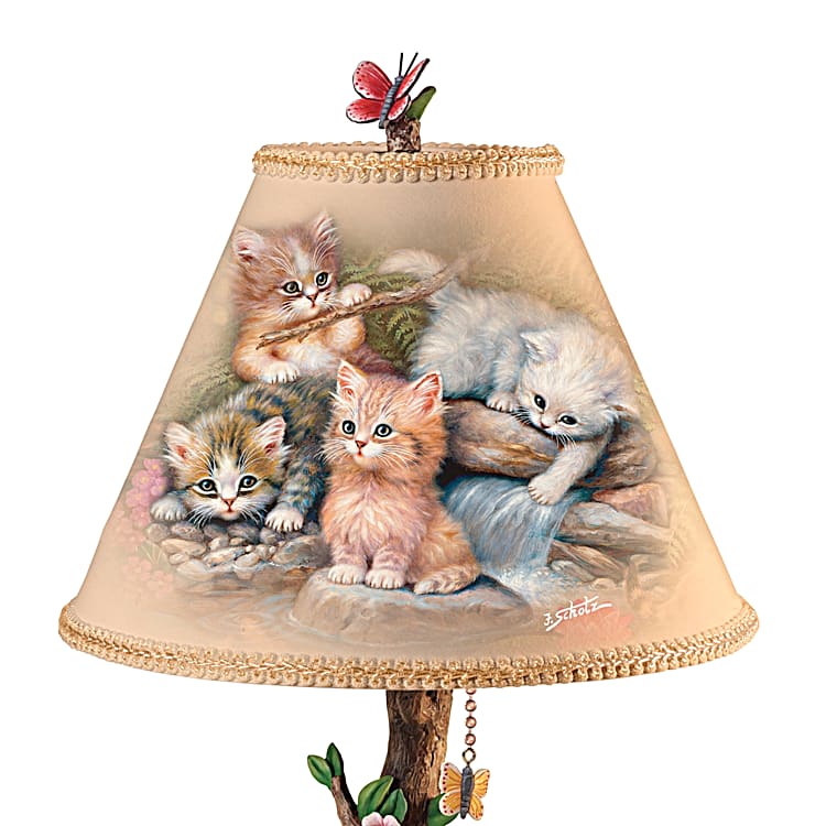 【SALE／55%OFF】 Lamp: Country Kitties Lamp 絵画