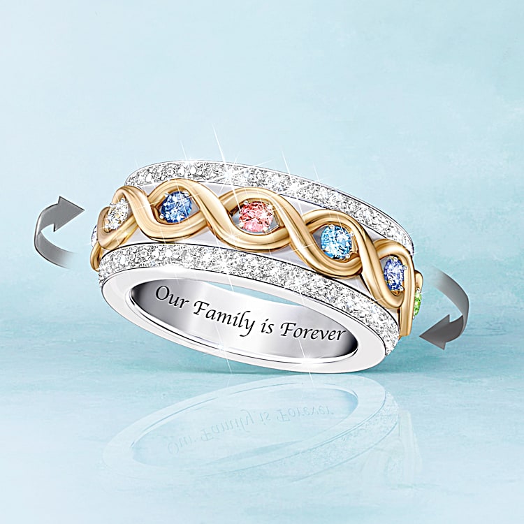 Womens Ring Family Is Forever Personalized Ring