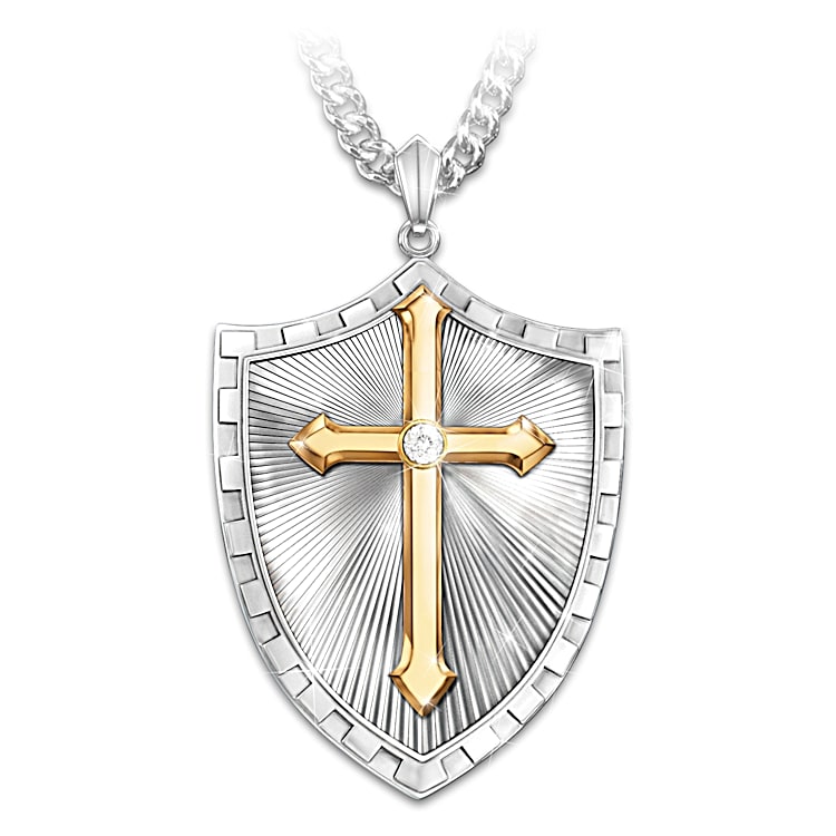 Shields of top strength cross necklace