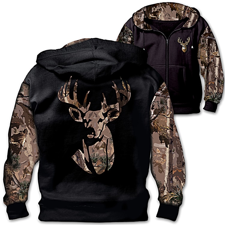 Camo deer hoodie sales