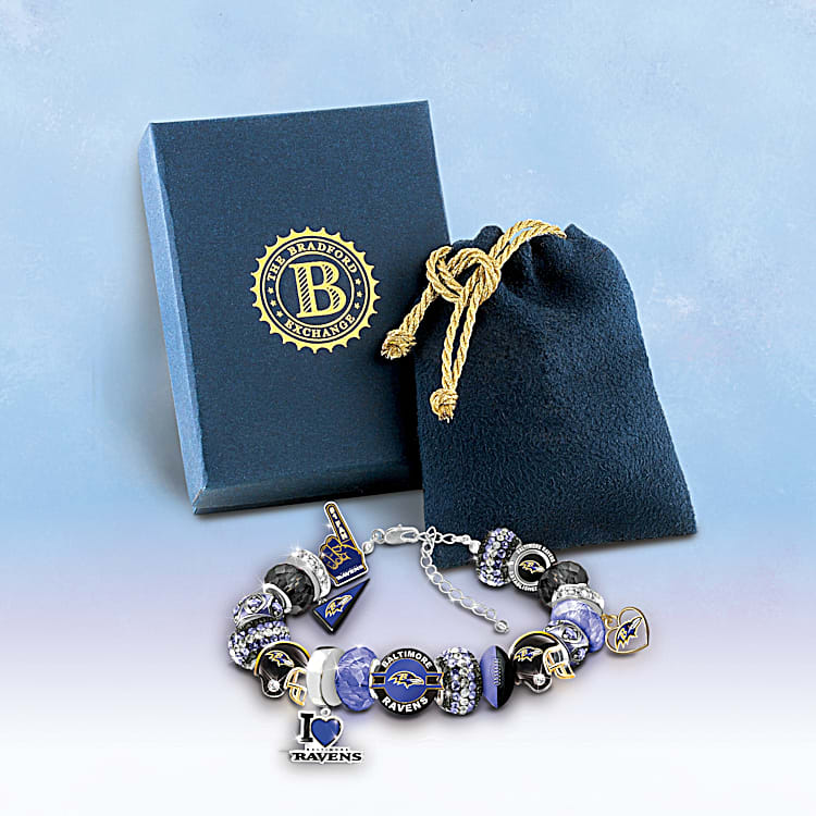 Fashionable Fan Officially Licensed Baltimore Ravens Beaded Charm