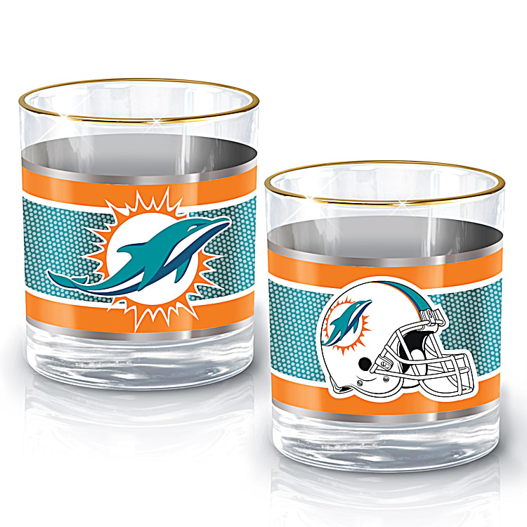 Miami dolphins glasses discount