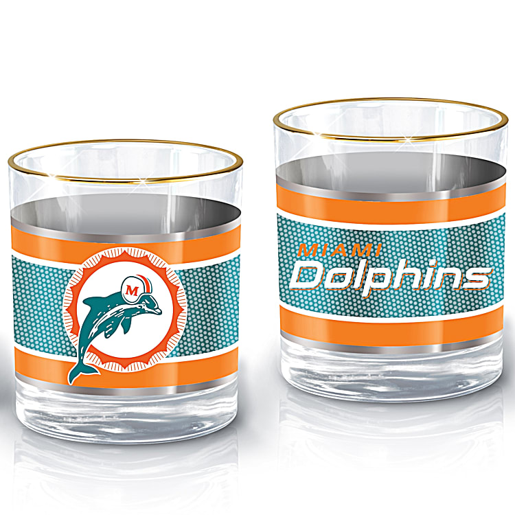 Miami Dolphins NFL Glass Decanter Set