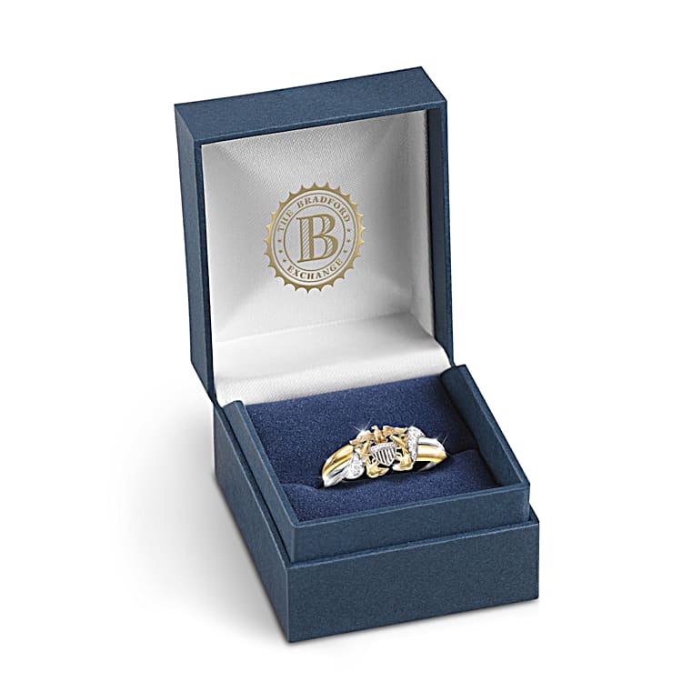 U.S. Navy Diamond Embrace Womens Ring