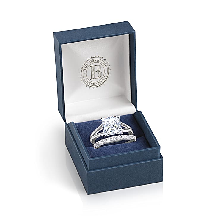 5.5 Carat Princess Personalized Bridal Ring Set