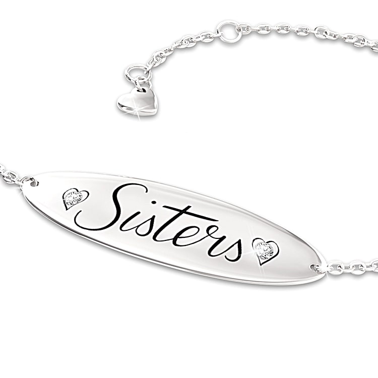Inspired silver sister bracelets sale