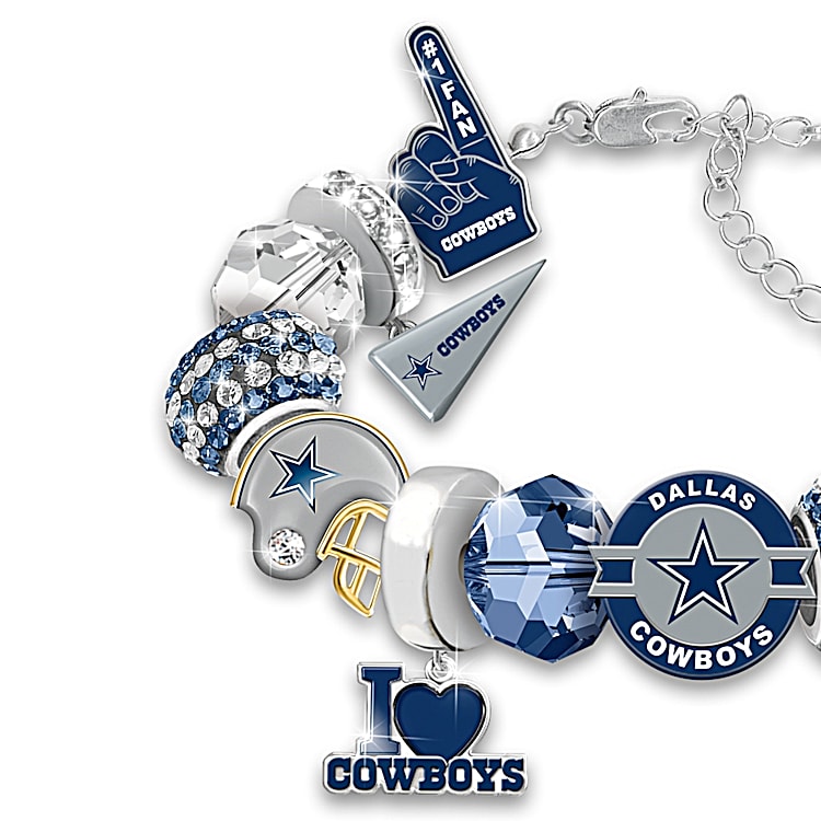 Dallas cowboys beaded bracelet hotsell