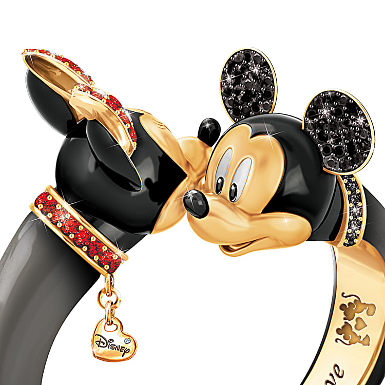 Disney Timeless Love Mickey Mouse And Minnie Mouse Bangle Bracelet