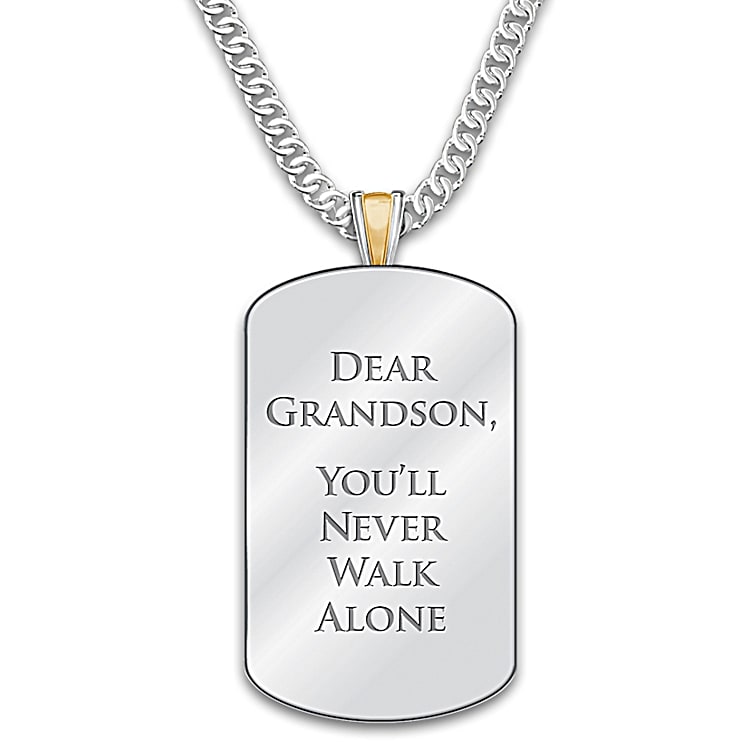 Grandson dog tag hot sale necklace