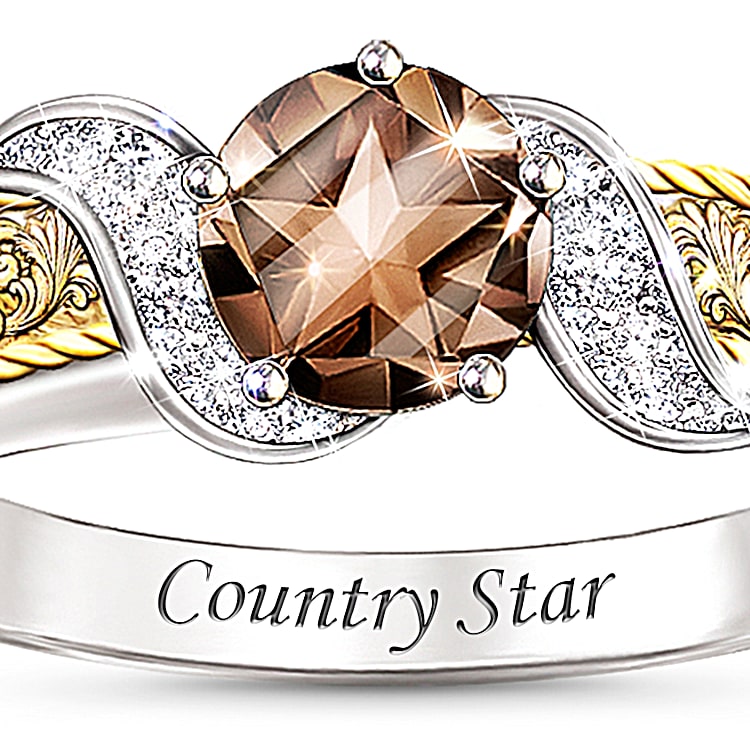 Country Star Smoky Quartz And Diamond Ring
