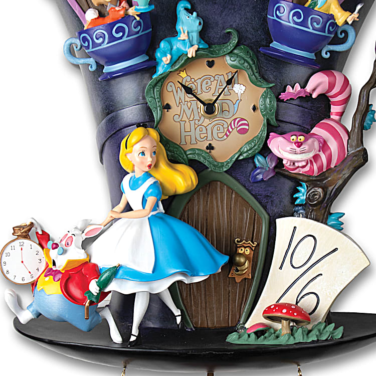 Disney Alice In Wonderland Mad Hatter Cuckoo Clock