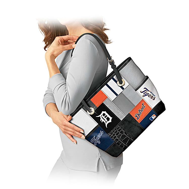 Detroit Tigers MLB Patchwork Tote Bag With Team Logos