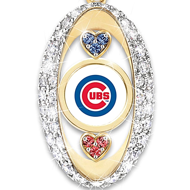 Chicago Cubs Pendant, 14K White - The GLD Shop