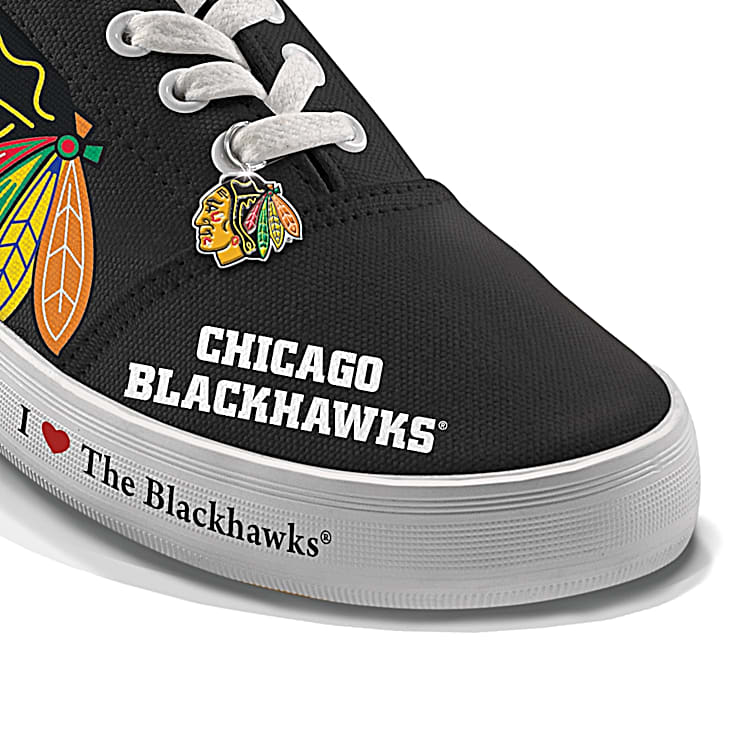 I Love The Chicago Blackhawks Womens Canvas Shoes