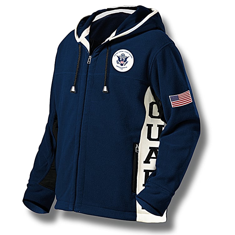 Coast Guard Pride Hooded Fleece Mens Jacket