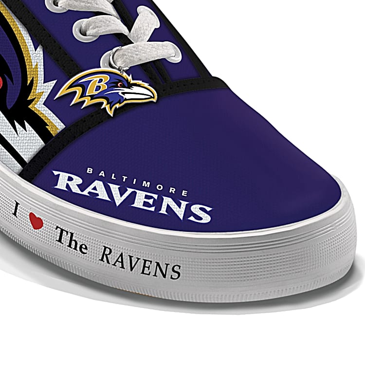 I Love The NFL Baltimore Ravens Women s Canvas Shoes