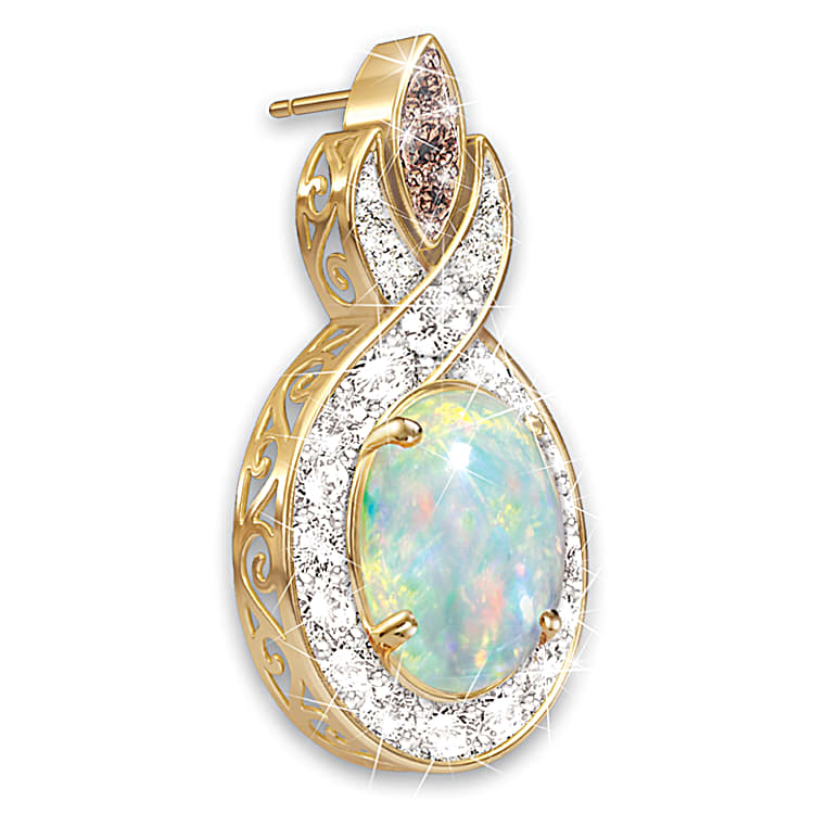 Ethiopian opal new arrivals earrings